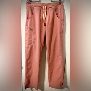 Women’s FIGS Kade cargo scrub pants.  CORAL